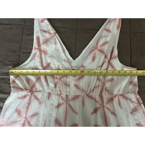 LOFT ANN TAYLOR Dress Star Dye Print Tiered V Neck Size XXL NWT - Picture 6 of 8